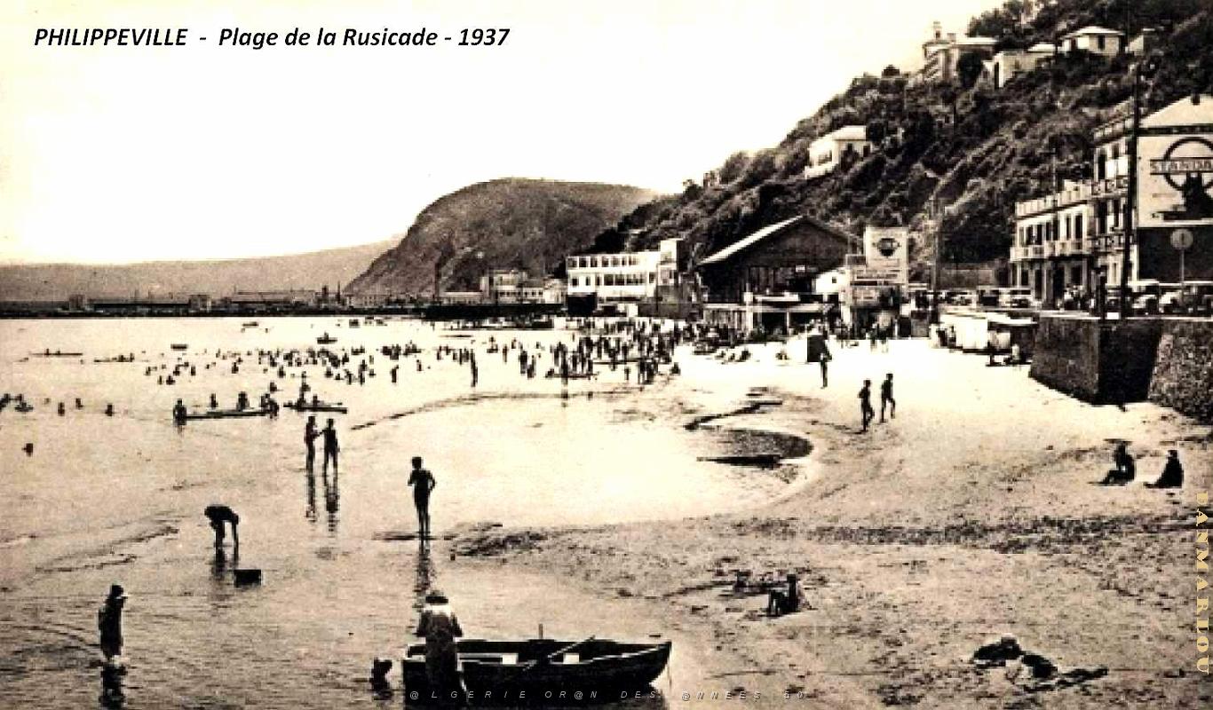 Philippeville - Plage Rusicade - 1937.jpg